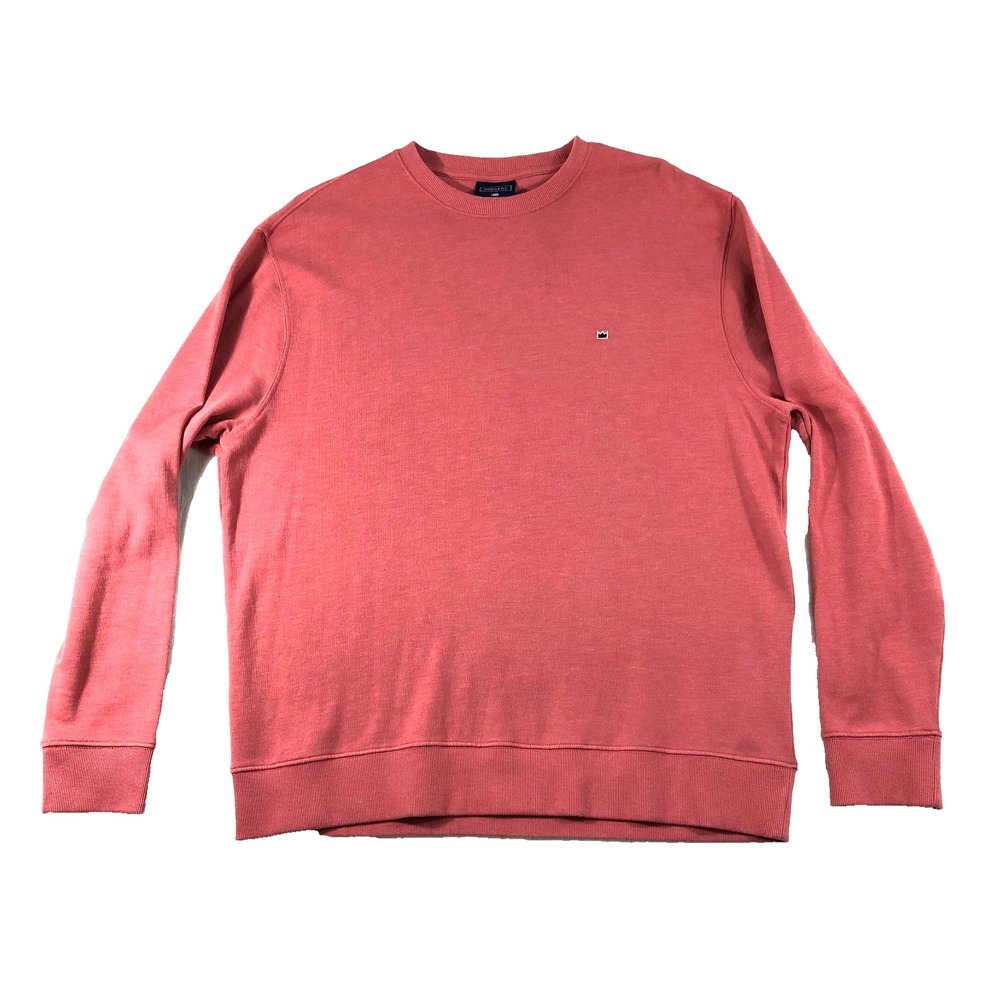 Crown & Ivy Sweater Men's Large Pink Rose Crewneck Long Sleeve Sweatshirt NWT‎